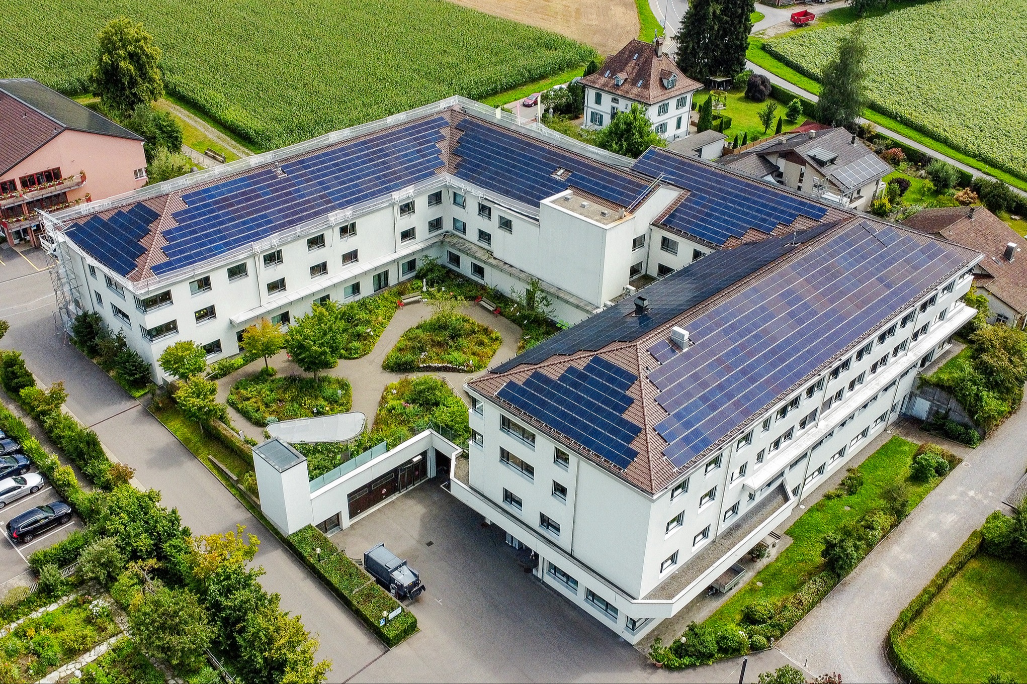 Die Solaranlage ist in Betrieb